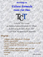 Pozvnka na Valnou hromadu TC Tinec 2005