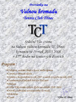 Pozvnka na Valnou hromadu TC Tinec 2008