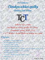 Pozvnka na Valnou hromadu TC Tinec 2015