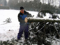 Ale� Dobesch p�i �ez�n� d�eva