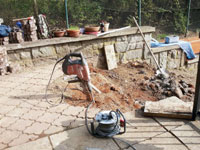 Vysek�n� p�vodn�ho podsypu