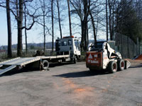 Rozvoz antuky Bobcatem