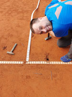 Daniel Byrtus pi instalaci novch umlch lajn