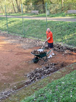 Martin Holub��k p�i �prav� dvorc�