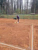 Martin Holub��k p�i �prav� dvorc�