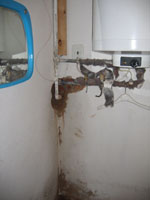 Praskl� potrub� �atna mu�i