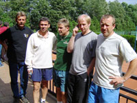 Organizan vbor turnaje zleva :  Bronislav Raszka, Vladislav Wojnar, Josef Ondrusz, Vlastimil Jeek, Karel Kawulok