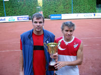 Finalist dvouhry do 37 let zleva :  Richard Krl, Petr Vitsek