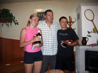 Pora�en� finalist� zleva :  Andrea Pla�kov�, Richard Kr�l (p�ed�vaj�c�), Rostislav Martynek