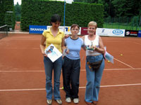 Medailistky dvouhry zleva :  Martina Rusnokov, Miroslava Rusnokov, Alena Dordov