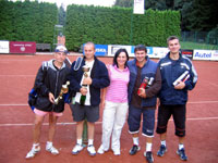Gratulace pan starostky zleva :  Marek Mojk, Ji Maec, Vra Palkovsk, Vladislav Sagan, Jan Sagan