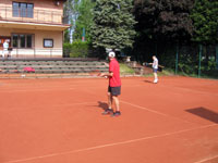 ��astn�ci turnaje zleva :  Richard Kr�l, Radek Ban�