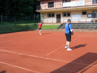 ��astn�ci turnaje zleva :  Martin Ba�anovsk�, Ale� Fridrich