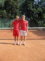 ��astn�ci turnaje zleva :  Adam Jadamus, Dominik Szturc