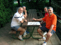 P��prava na utk�n� zleva :  Roman Hu�ka, Du�an Adam��k, �losnikl, Vil�m Lojk�sek