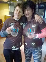 astnice turnaje zleva :  Darina Heczkov, Sylva Petrovov