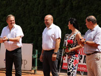 Slavnostn zakonen zleva :  Ing. Ren Farga, genmjr. Mgr. Milan Poulek, RNDr. Vra Palkovsk, Mgr. Petr Skudrzyk