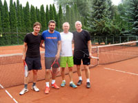 astnci turnaje zleva :  Piotr Mendrek, Tom Urbaniec, Daniel Fojcik, Milo Jadamus