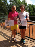 Finalistky dvouhry zleva :  Barbara Zajoncov�, Nela Dedkov�