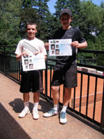 1.m�sto �ty�hra star�� ��ci zleva :  �imon Myslivec, Matou� Myslivec