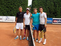Semifinalist� �ty�hry zleva :  Mikolaj Dworzanski, Bartolomiej Trzos, Jan Chyla, Ond�ej Motyka
