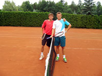 Semifinalist� dvouhry mu�� zleva :  Marek Jaloviec, Dan Sk�cel