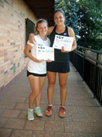 3.m�sto �ty�hra �eny zleva :  Veronika Gol��ov�, Marie Mayerov�