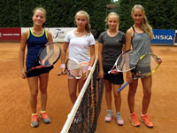 Semifinalistky tyhry zleva :  Tereza Dankov, Agta Bazgierov, Chiara Nella Ondroukov, Adriana Gaov