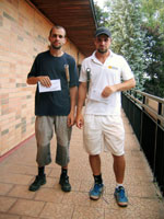 1.m�sto �ty�hra mu�i zleva :  Jan Lo���k, Daniel Vala