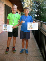 2.m�sto �ty�hra mlad�� ��ci zleva :  �imon Czernek, Luk� L�sek