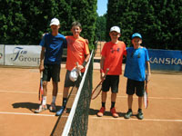 Semifinalist tyhry zleva :  Dominik Wojnar, Jan Cienciala, Maty Sochor, Simon Spirka
