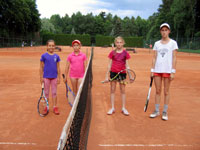 Semifinalistky �ty�hry zleva : Ella Ftorkov�, Kate�ina Fukalov�, Kl�ra Turo�ov�, Kl�ra Sikorov�