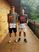 3.m�sto �ty�hra mu�i zleva :  Jakub Jan��k, Ond�ej �tver�k