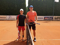 Finalist dvouhry zleva :  Denis Krakovsk, Adam Jadamus