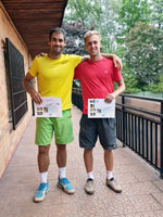 1.m�sto �ty�hra mu�i zleva :  Michal Fran�k, Daniel Filo