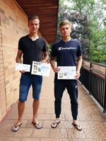 3.m�sto �ty�hra mu�i zleva :  Luk� Dillenz, Josef V�gner