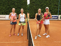 Semifinalistky �ty�hra �eny zleva :  Petra Hor�kov�, Gabriela Hrubanov�, Krist�na Jurkov�, Martina Kudelov�