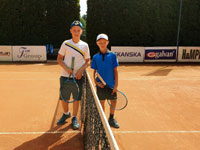 Finalist� dvouhry zleva :  Matyas Palupa, Tobi� Horsk�