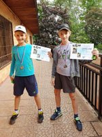 2.m�sto �ty�ha mlad�� ��ci zleva :  Luk� Pietrosz, Jakub Turo�