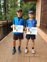 3.m�sto �ty�ha mlad�� ��ci zleva :  Tobi� Horsk�, Matou� Skiba