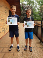 3.m�sto �ty�ha mlad�� ��ci zleva :  Jakub Kafka, Kristi�n Krawiec