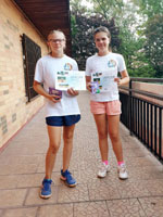 1.m�sto �ty�hra star�� �a�ky zleva :  Michalina Ondrzejek, Hana Macurov�