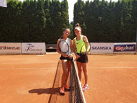 Finalistky dvouhry zleva :  Magdalena Navr�tilov�, Mark�ta Motykov�