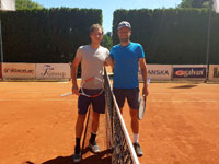 Semifinalist� dvouhra mu�i zleva :  Mikalai Haliak, Petr Michnev