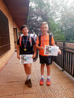 1.m�sto �ty�hra mlad�� ��ci :  Michal Mandel�k, Kristi�n Mrakvia