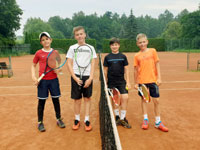 Finalist� �ty�hry zleva :  Luk� Pietosz, Krist�n Krawiec, Michal Mandel�k, Kristi�n Mrakvia