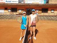 Finalistky dvouhry zleva :  Ad�la Motykov�, Hana Macurov�