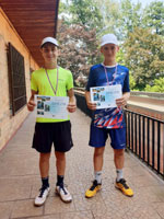 1.m�sto �ty�hra star�� ��ci zleva :  Adam Kov��, Vladim�r Hor�k