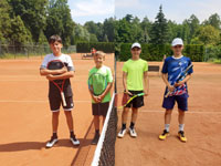 Finalist� �ty�hry zleva :  Viktor K��a, Tom� Gvuzd, Adam Kov��, Vladim�r Hor�k