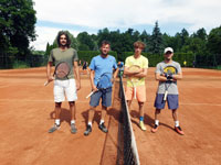 Semifinalist� �ty�hra mu�i zleva :  David Kova��k, Stanislav Nebojsa, Jan Jerm��, Michal Lu�ovsk�, Ond�ej Hor�k, Rudolf ��udl�k